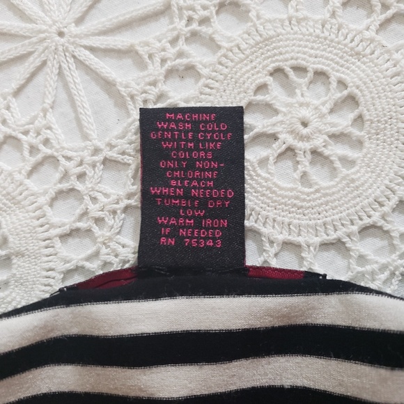 Stripe Tee, Cap Sleeve, Willi Smith, Sz S - Picture 7 of 8